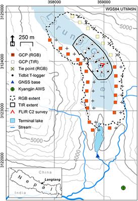 Mapping Surface Temperatures on a Debris-Covered Glacier With an Unmanned Aerial Vehicle